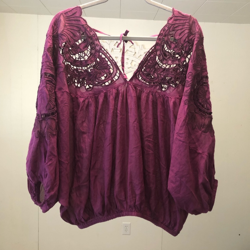 Free People large Lace Top